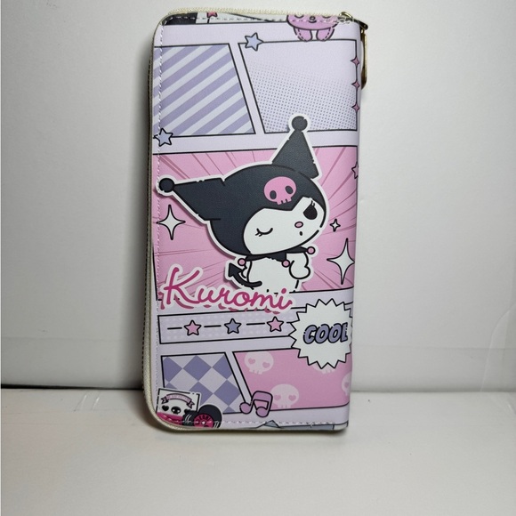 Pink and White Kuromi Phone Case with Zipper Closure - Picture 2 of 7